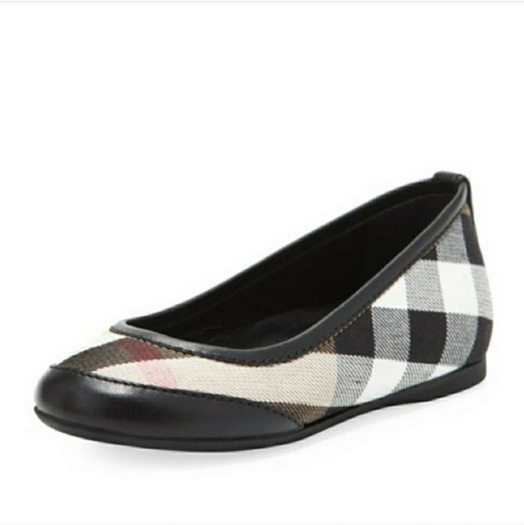 Burberry Other - Burberry Girls' Parade Nova Check Ballerina Flats